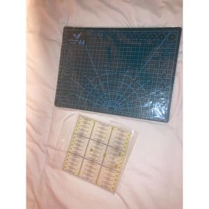 Double Sided Cutting Mat & Acrylic Ruler Sewing Ruler
